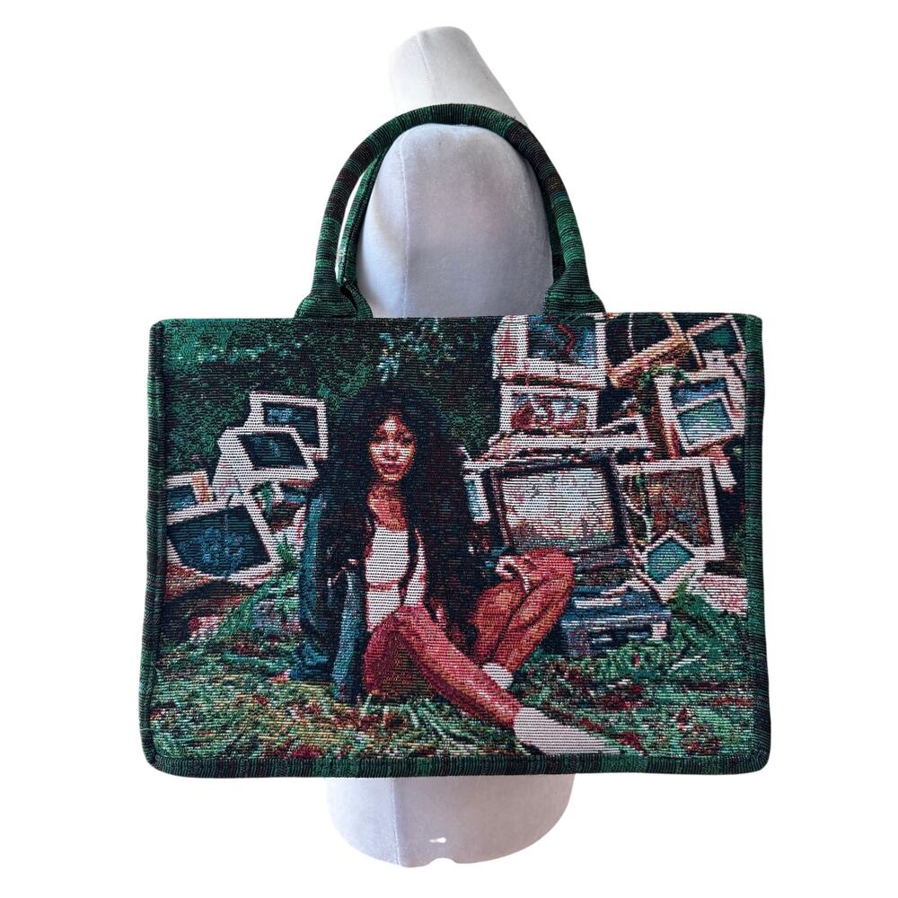 SZA Ctrl Tapestry Large Convertible Zip Tote Bag